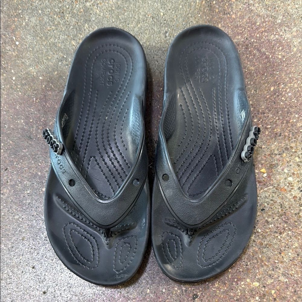 Crocs Black Flip Flop Sandals
